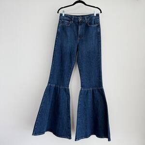 Maje Jeans Women 40 EU Fits 29x35 Flare Bell Bottom High Rise Stretch Denim Boho